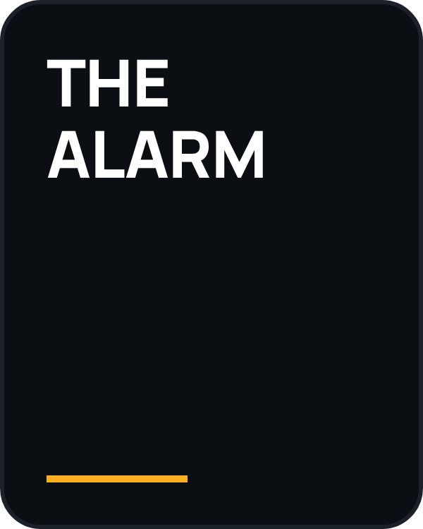 The alarm. Opens TRADER LIFE, episode 2, on Instagram